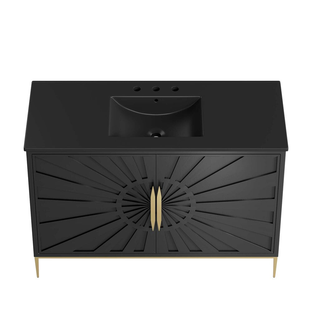 EEI-6303-BLK-BLK Awaken 48" Bathroom Vanity by Modway