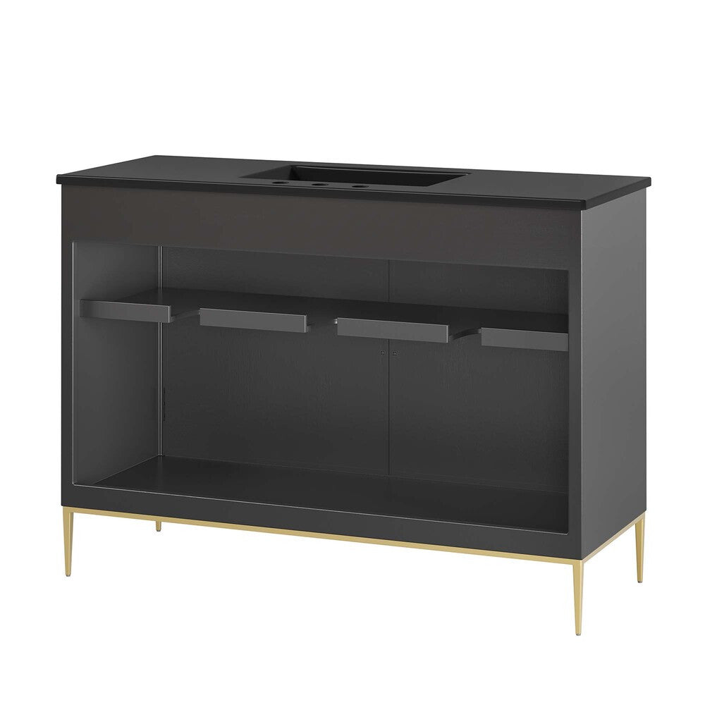 EEI-6303-BLK-BLK Awaken 48" Bathroom Vanity by Modway