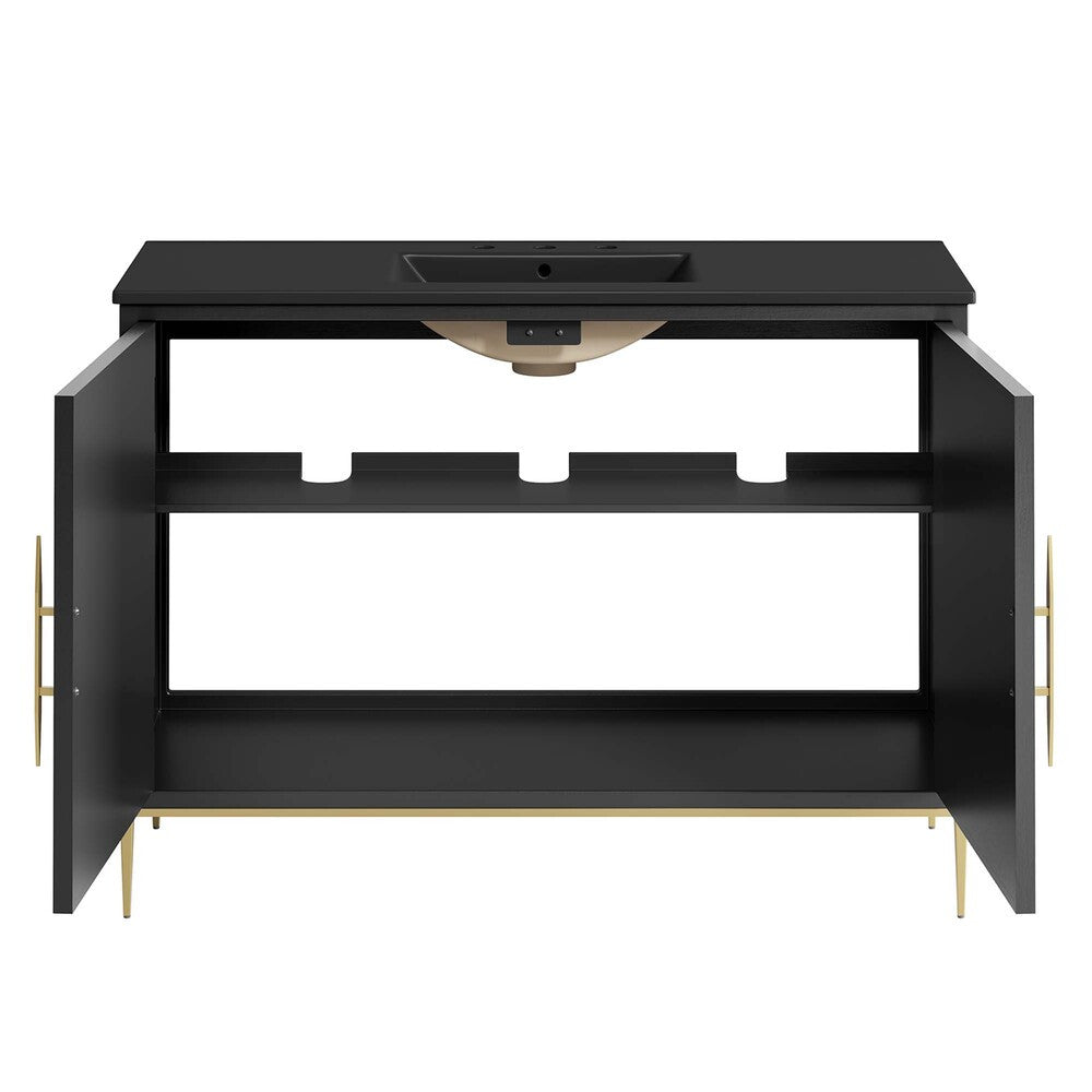 EEI-6303-BLK-BLK Awaken 48" Bathroom Vanity by Modway
