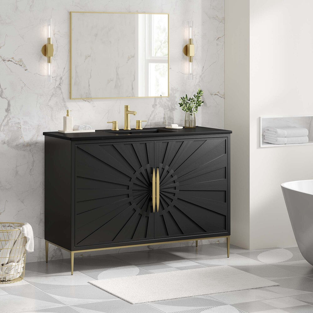 EEI-6303-BLK-BLK Awaken 48" Bathroom Vanity by Modway