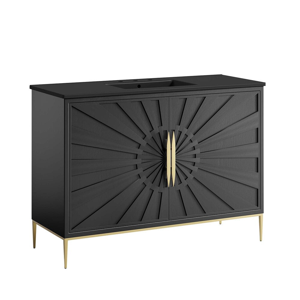 EEI-6303-BLK-BLK Awaken 48" Bathroom Vanity by Modway