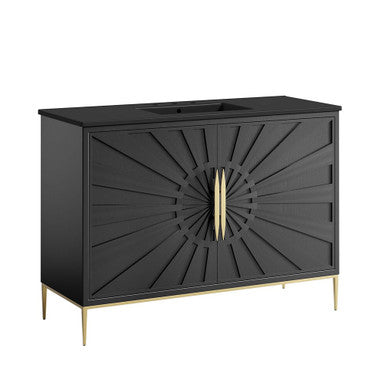 Modway EEI-6303-BLK-BLK Awaken 48" Bathroom Vanity Black Black