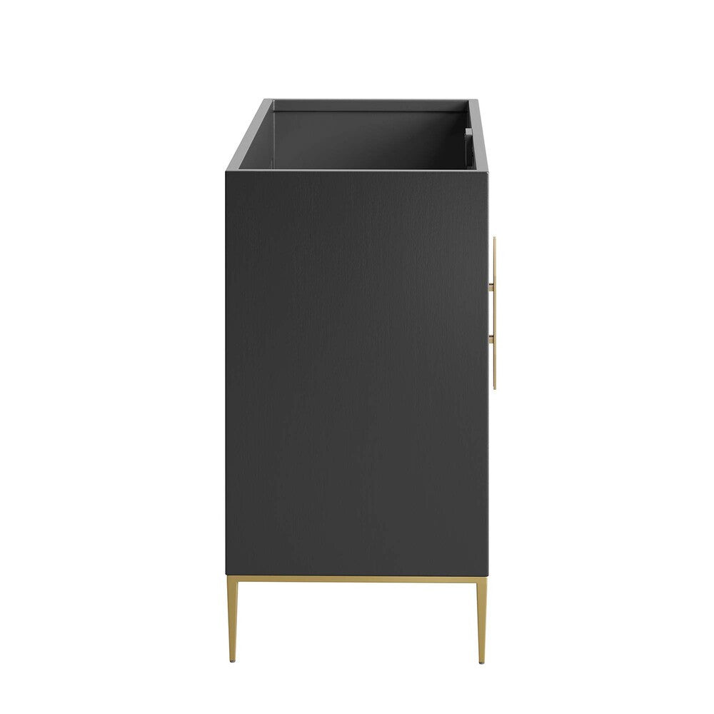 EEI-6163-BLK Awaken 48" Double or Single Sink Compatible (Not Included) Bathroom Vanity Cabinet by Modway