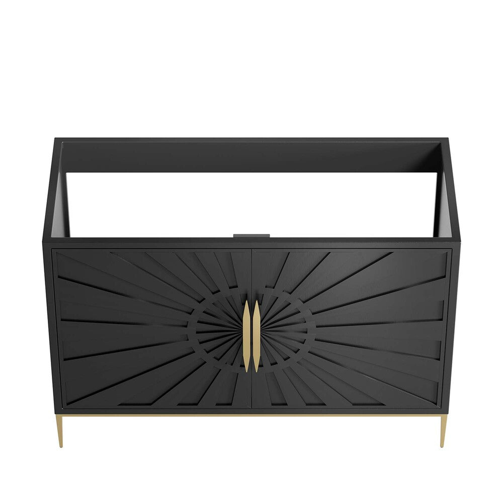 EEI-6163-BLK Awaken 48" Double or Single Sink Compatible (Not Included) Bathroom Vanity Cabinet by Modway