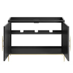 EEI-6163-BLK Awaken 48" Double or Single Sink Compatible (Not Included) Bathroom Vanity Cabinet by Modway