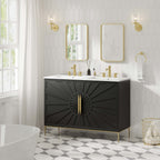 EEI-6305-WHI-BLK Awaken 48" Double Sink Bathroom Vanity by Modway