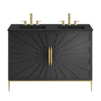 EEI-6307-BLK-BLK Awaken 48" Double Sink Bathroom Vanity by Modway