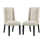 Modway EEI-2748-BEI-SET Baron Fabric Dining Chair Set of 2 Beige