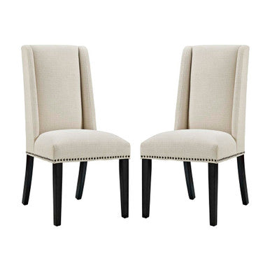 Modway EEI-2748-BEI-SET Baron Fabric Dining Chair Set of 2 Beige