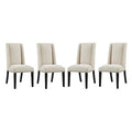 Modway EEI-3503-BEI Baron Fabric Dining Chair Set of 4 Beige