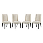 Modway EEI-3503-BEI Baron Fabric Dining Chair Set of 4 Beige