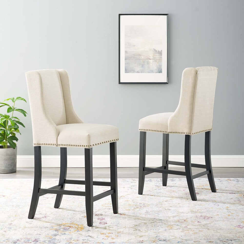 Modway Baron Upholstered Fabric Counter Stool Set of 2 by Modway-EEI-4016