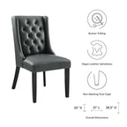 EEI-2234 Baronet Button Tufted Vegan Leather Dining Chair by Modway