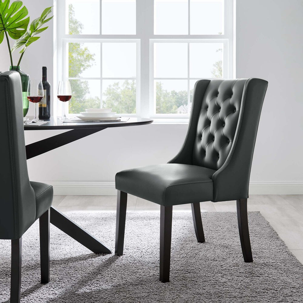 EEI-2234 Baronet Button Tufted Vegan Leather Dining Chair by Modway