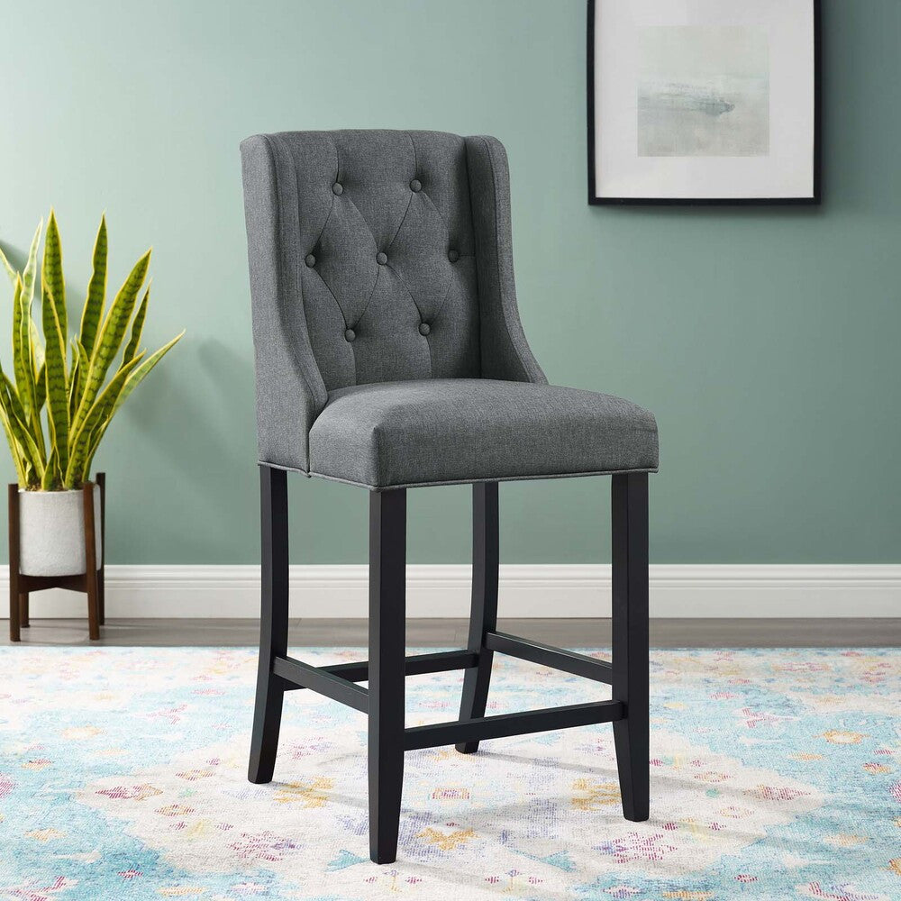 Modway Baronet Tufted Button Upholstered Fabric Counter Stool by Modway-EEI-3739