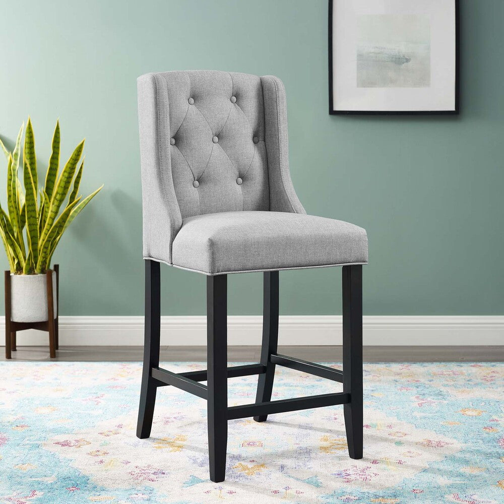 Modway Baronet Tufted Button Upholstered Fabric Counter Stool by Modway-EEI-3739
