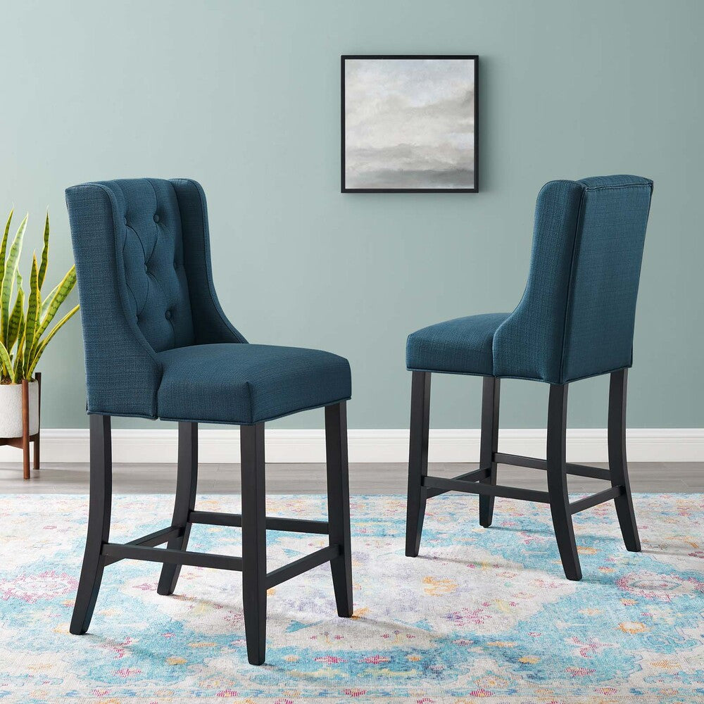 Modway Baronet Upholstered Fabric Counter Bar Stool Set of 2 by Modway-EEI-4020