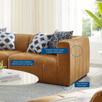 EEI-4513-TAN Bartlett 2-Piece Vegan Leather Loveseat by Modway