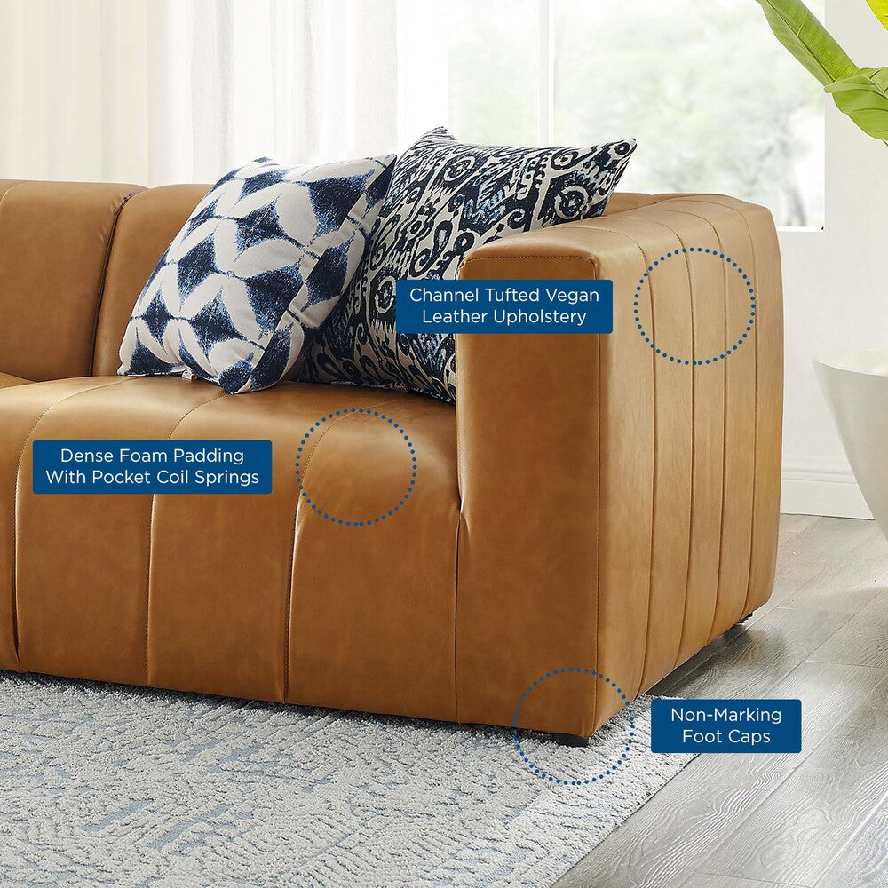 EEI-4515-TAN Bartlett 3-Piece Vegan Leather Sofa by Modway