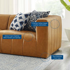 EEI-4515-TAN Bartlett 3-Piece Vegan Leather Sofa by Modway