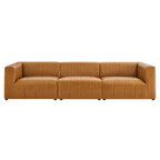 Modway EEI-4515-TAN Bartlett 3-Piece Vegan Leather Sofa Tan