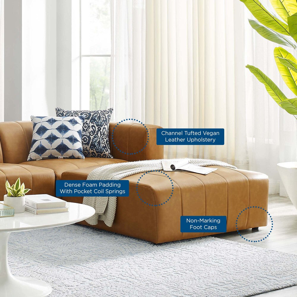 EEI-4517-TAN Bartlett 4-Piece Vegan Leather Sectional Sofa by Modway