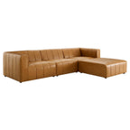EEI-4517-TAN Bartlett 4-Piece Vegan Leather Sectional Sofa by Modway