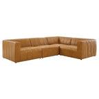 Modway EEI-4519-TAN Bartlett 4-Piece Vegan Leather Sectional Sofa Tan