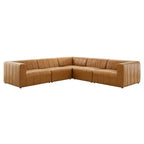 Modway EEI-4532-TAN Bartlett 5-Piece Vegan Leather Sectional Sofa Tan