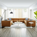 EEI-4536-TAN Bartlett 8-Piece Vegan Leather Sectional Sofa by Modway