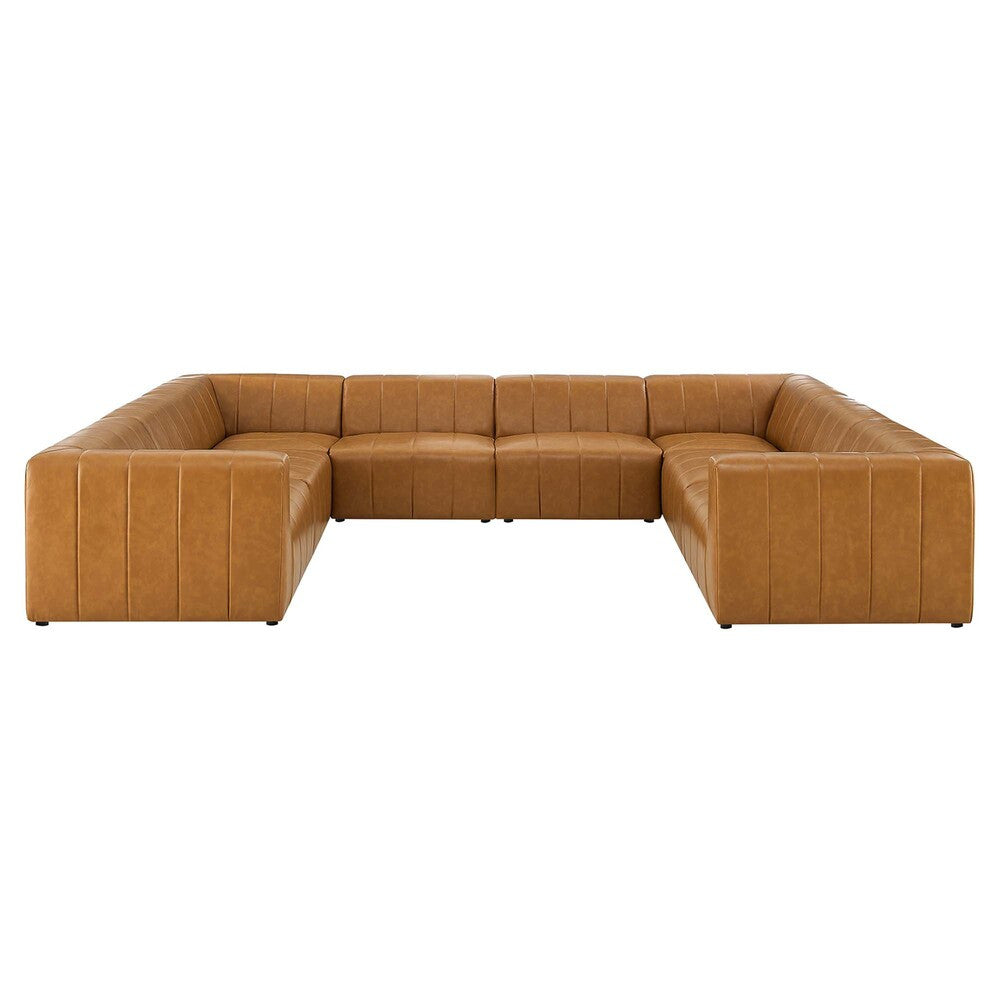 EEI-4536-TAN Bartlett 8-Piece Vegan Leather Sectional Sofa by Modway