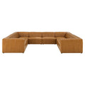 Modway EEI-4536-TAN Bartlett 8-Piece Vegan Leather Sectional Sofa Tan