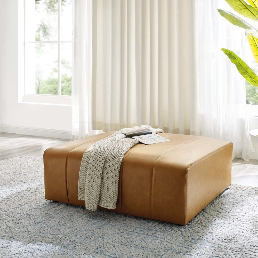 EEI-4401-TAN Bartlett Vegan Leather Ottoman by Modway