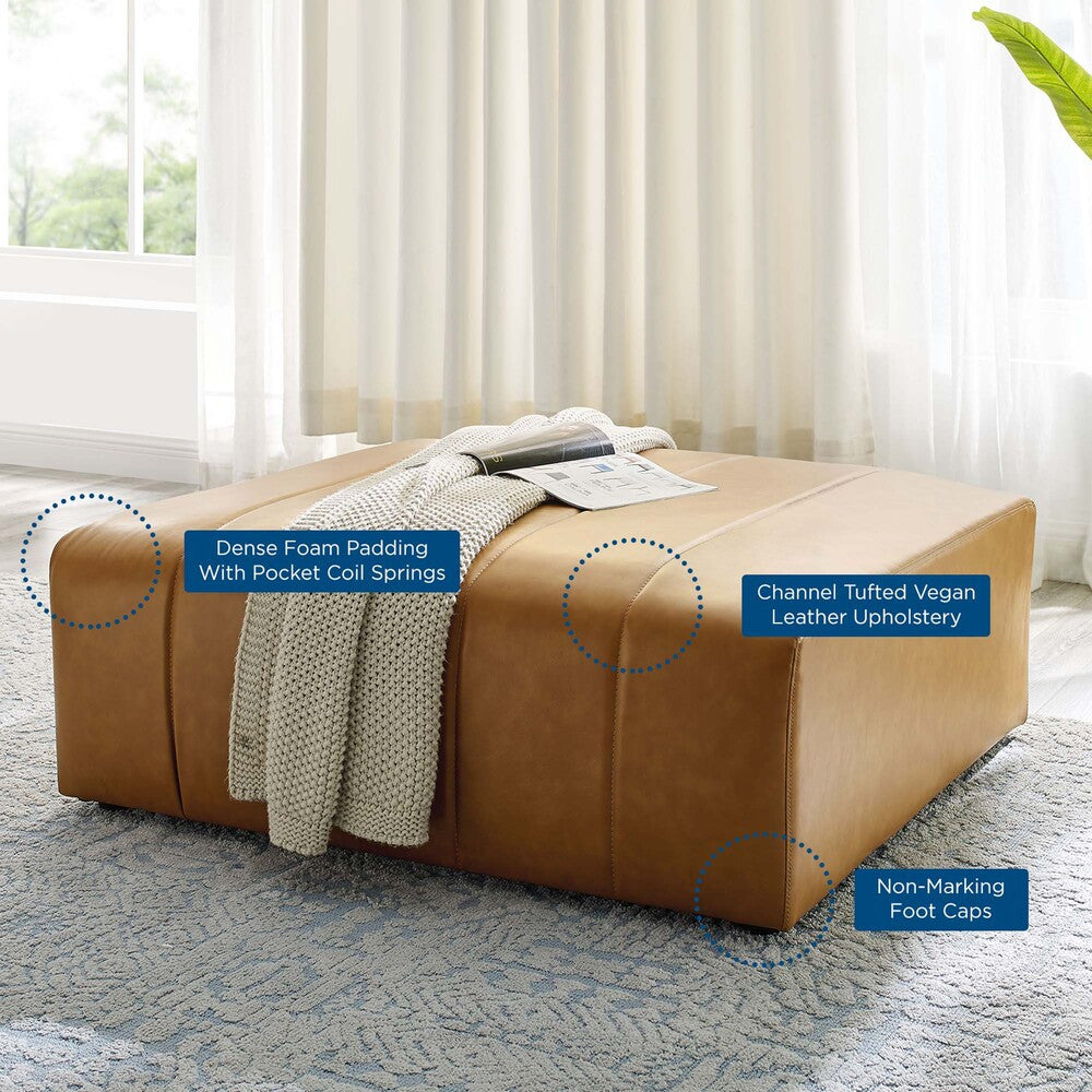 EEI-4401-TAN Bartlett Vegan Leather Ottoman by Modway