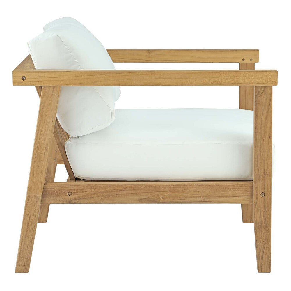 EEI-3108-NAT-WHI-SET Bayport 2 Piece Outdoor Patio Teak Set by Modway