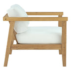 EEI-3112-NAT-WHI-SET Bayport 3 Piece Outdoor Patio Teak Set by Modway