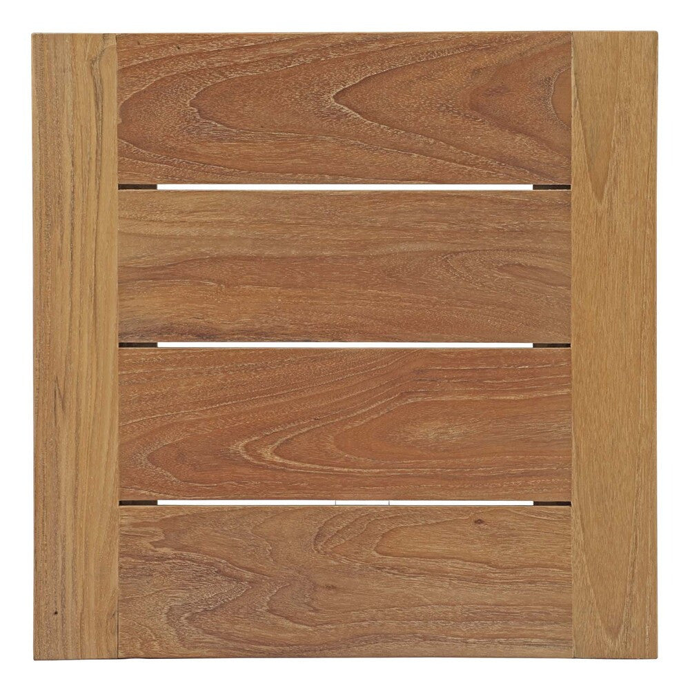 EEI-3112-NAT-WHI-SET Bayport 3 Piece Outdoor Patio Teak Set by Modway