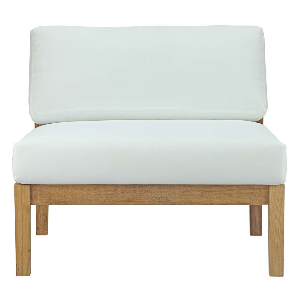 EEI-3107-NAT-WHI-SET Bayport 4 Piece Outdoor Patio Teak Set by Modway