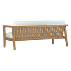EEI-3111-NAT-WHI-SET Bayport 4 Piece Outdoor Patio Teak Set by Modway