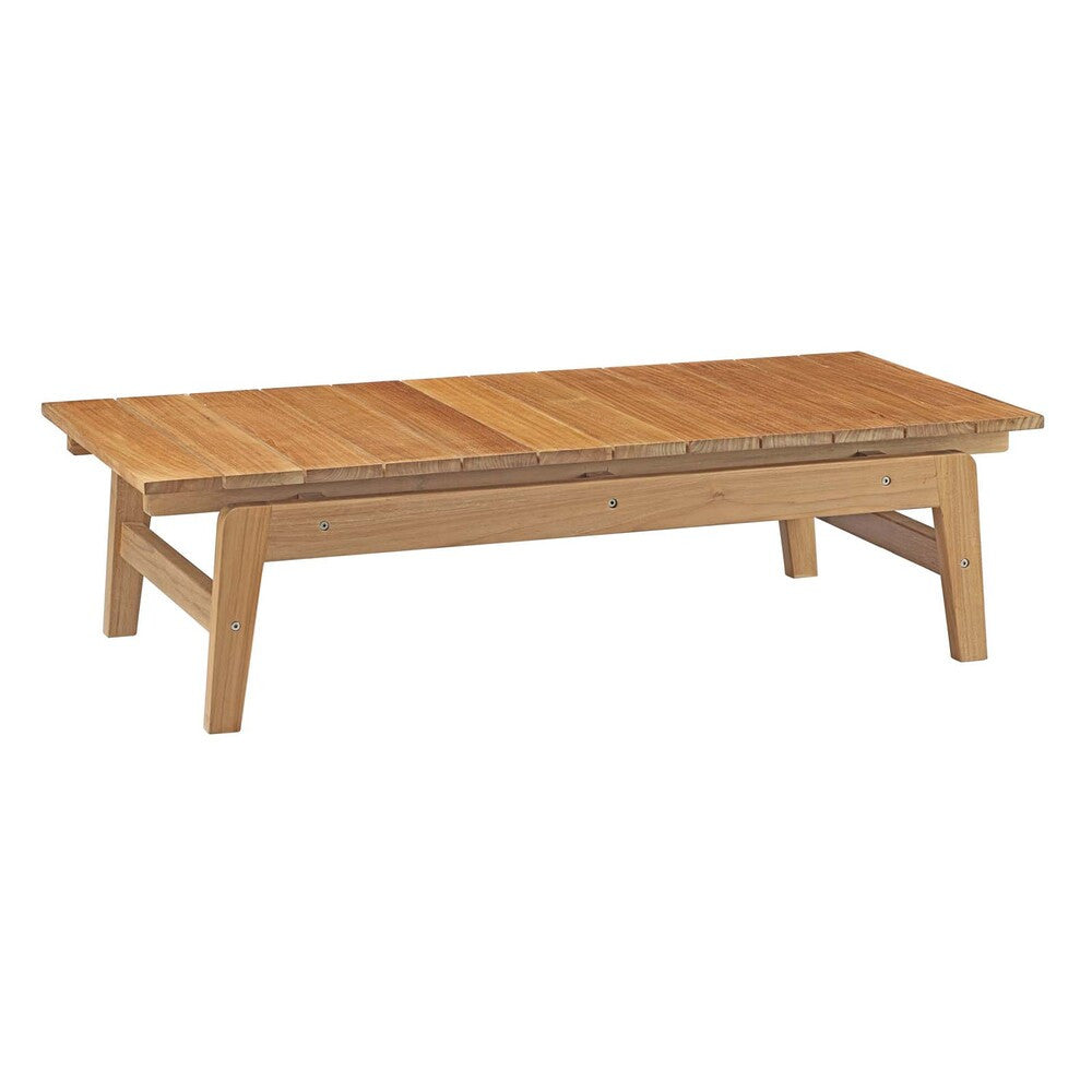 EEI-3109-NAT-WHI-SET Bayport 6 Piece Outdoor Patio Teak Set by Modway