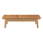 EEI-3109-NAT-WHI-SET Bayport 6 Piece Outdoor Patio Teak Set by Modway