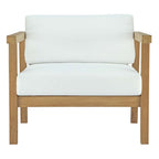 EEI-3110-NAT-WHI-SET Bayport 8 Piece Outdoor Patio Teak Set by Modway