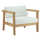 EEI-2695-NAT-WHI Bayport Outdoor Patio Teak Armchair by Modway