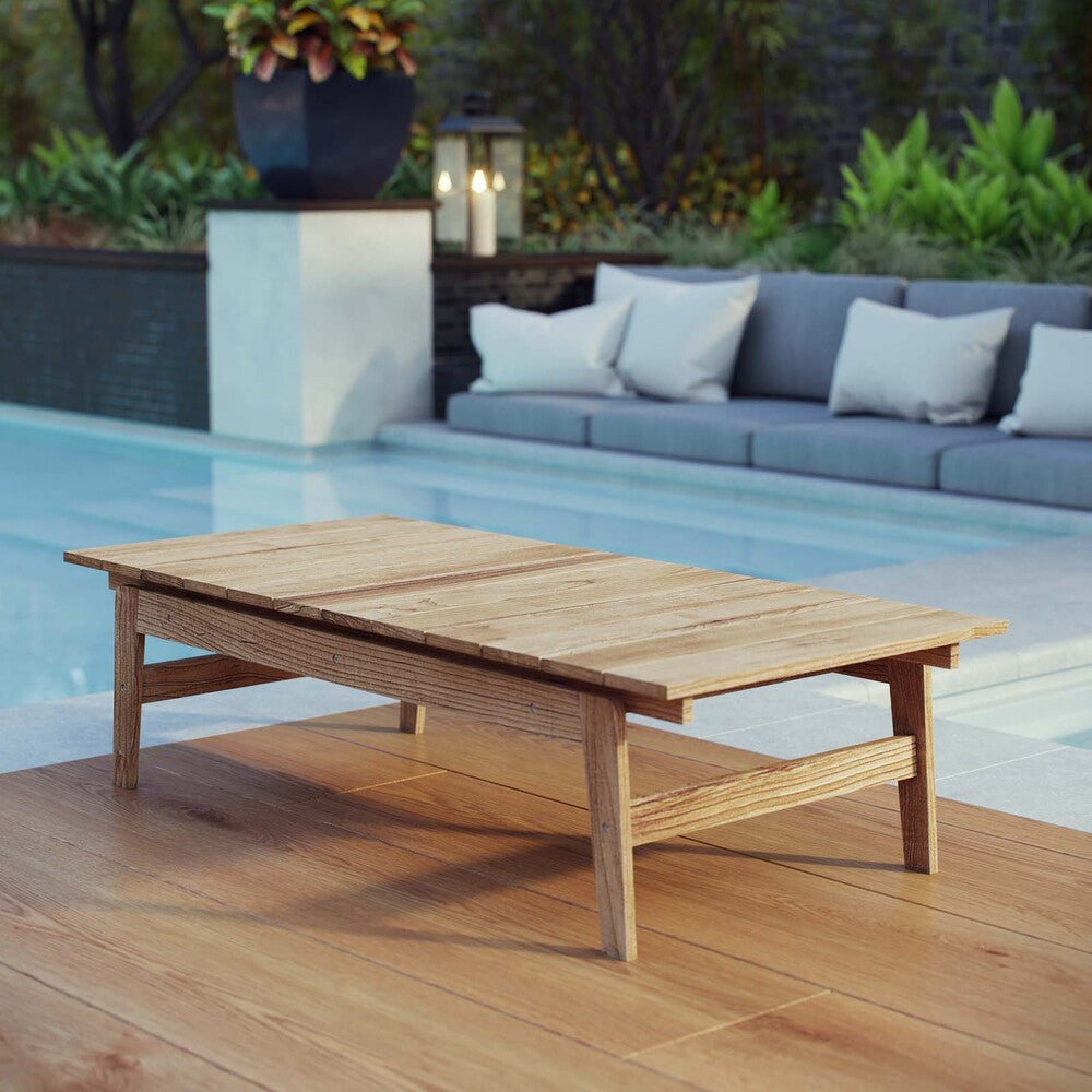 EEI-2699-NAT Bayport Outdoor Patio Teak Coffee Table by Modway