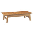 Modway EEI-2699-NAT Bayport Outdoor Patio Teak Coffee Table Natural
