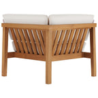 EEI-4127-NAT-WHI Bayport Outdoor Patio Teak Wood Corner Chair by Modway