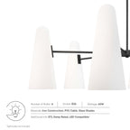 EEI-5648-OPA-BLK Beacon 6-Light Chandelier by Modway