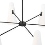 EEI-5648-OPA-BLK Beacon 6-Light Chandelier by Modway