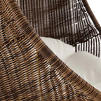 EEI-2277-YLW-WHI-SET Bean Outdoor Patio Wood Swing Chair With Stand by Modway