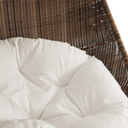 EEI-2277-YLW-WHI-SET Bean Outdoor Patio Wood Swing Chair With Stand by Modway